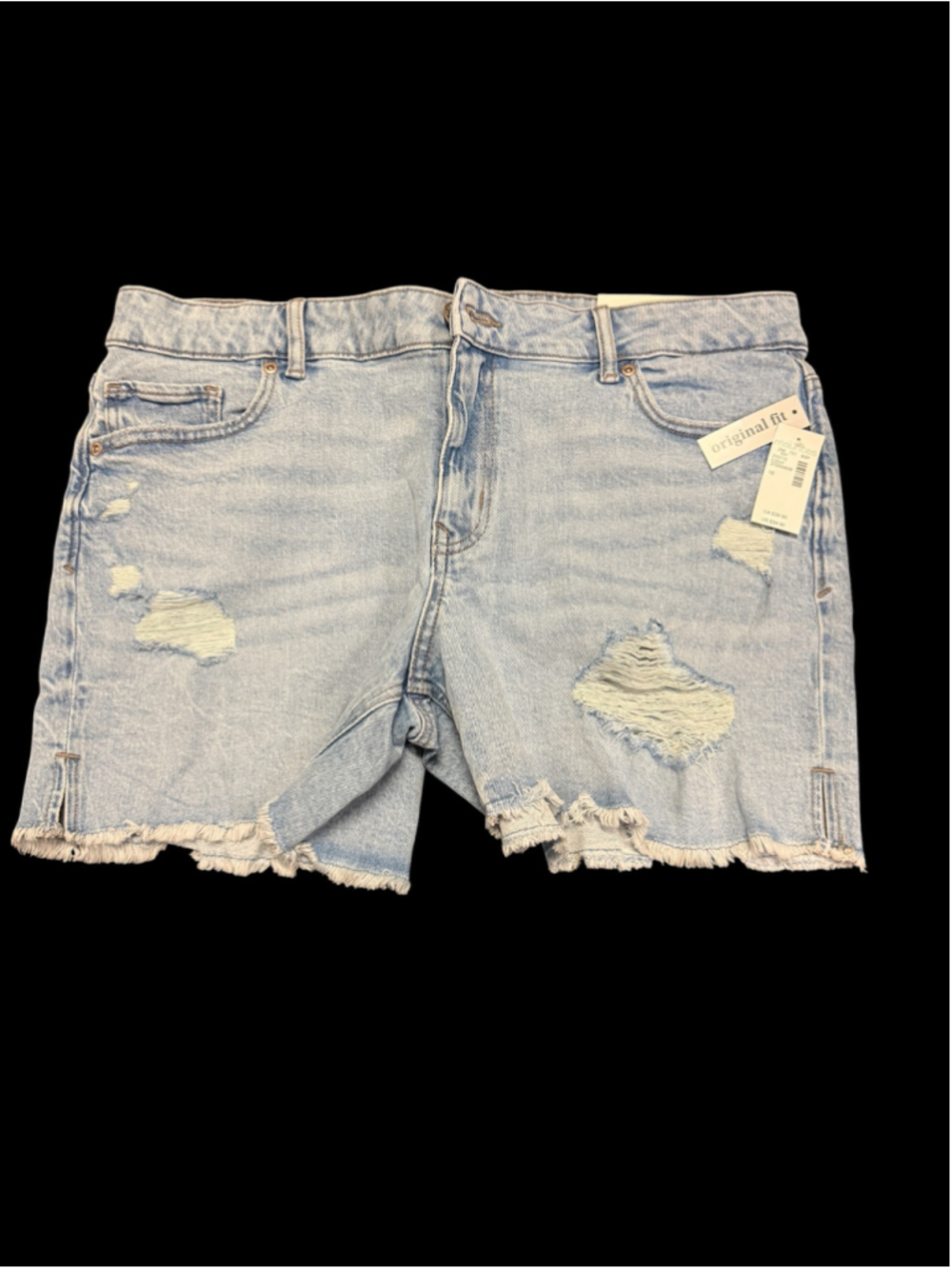 Women's m jeans by maurices Light Blue Distressed Jean Shorts Size 16